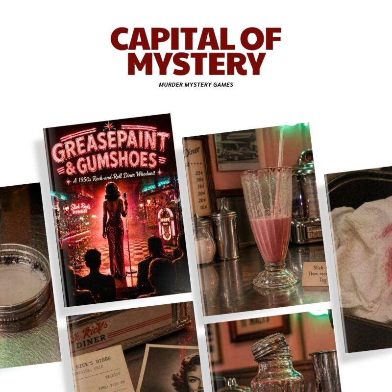 1950s diner Murder mystery game